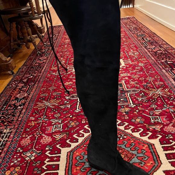 Stuart Weitzman black suede over the knee boot-9.5 - Picture 2 of 6